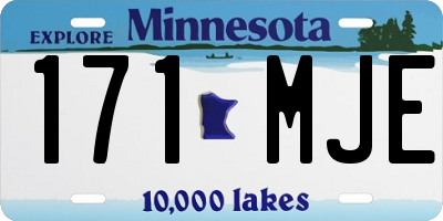 MN license plate 171MJE