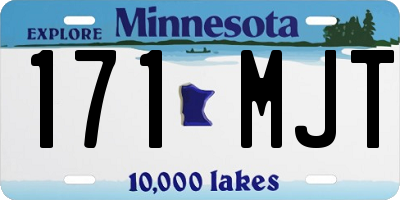 MN license plate 171MJT