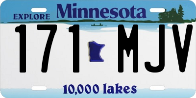 MN license plate 171MJV