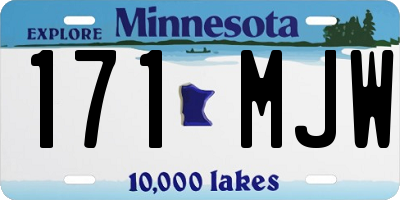 MN license plate 171MJW
