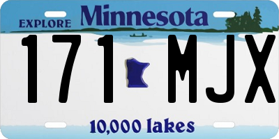 MN license plate 171MJX