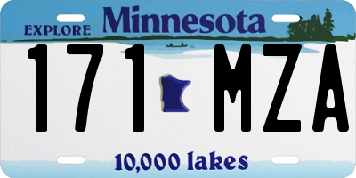 MN license plate 171MZA