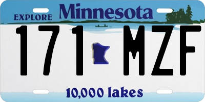 MN license plate 171MZF