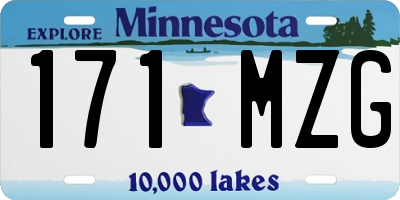 MN license plate 171MZG