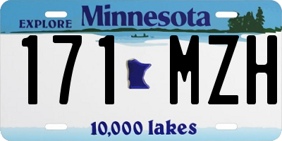 MN license plate 171MZH