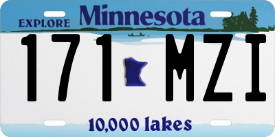 MN license plate 171MZI