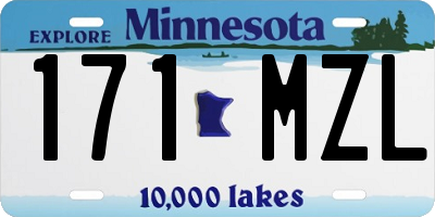MN license plate 171MZL