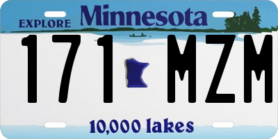 MN license plate 171MZM