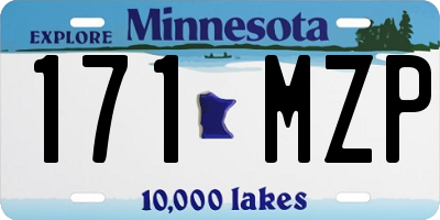 MN license plate 171MZP