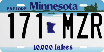 MN license plate 171MZR