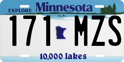 MN license plate 171MZS