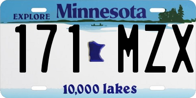 MN license plate 171MZX