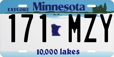 MN license plate 171MZY