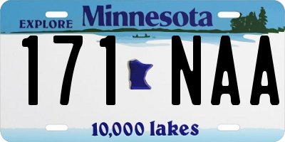 MN license plate 171NAA