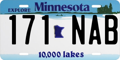 MN license plate 171NAB