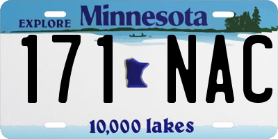 MN license plate 171NAC