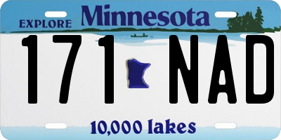 MN license plate 171NAD