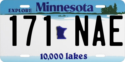 MN license plate 171NAE