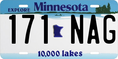 MN license plate 171NAG