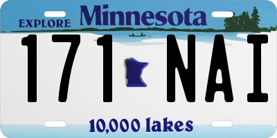 MN license plate 171NAI