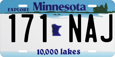 MN license plate 171NAJ