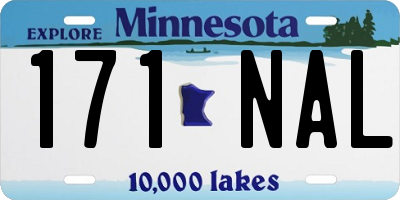 MN license plate 171NAL