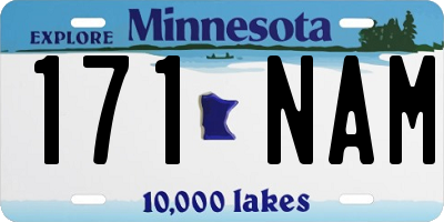 MN license plate 171NAM