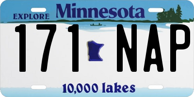 MN license plate 171NAP