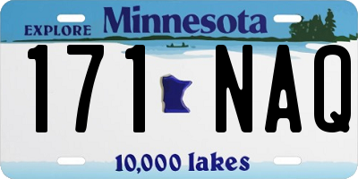 MN license plate 171NAQ