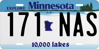 MN license plate 171NAS