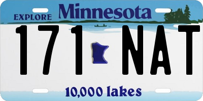 MN license plate 171NAT