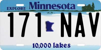 MN license plate 171NAV
