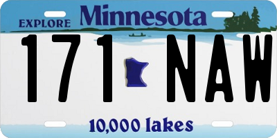MN license plate 171NAW