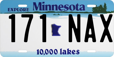 MN license plate 171NAX