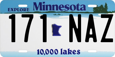 MN license plate 171NAZ