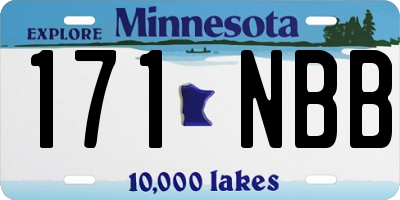 MN license plate 171NBB