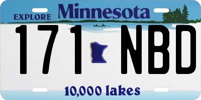 MN license plate 171NBD