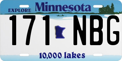 MN license plate 171NBG