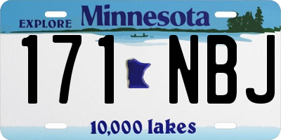 MN license plate 171NBJ
