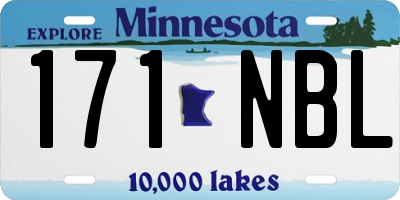 MN license plate 171NBL