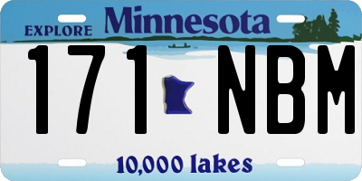 MN license plate 171NBM