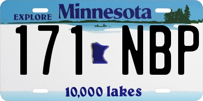 MN license plate 171NBP