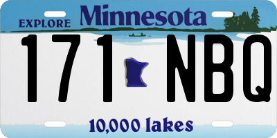 MN license plate 171NBQ