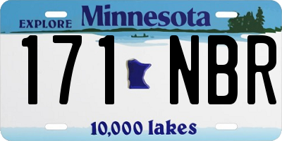 MN license plate 171NBR