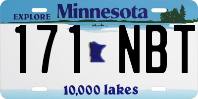 MN license plate 171NBT