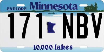 MN license plate 171NBV