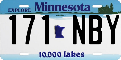 MN license plate 171NBY