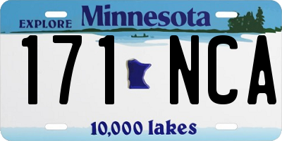 MN license plate 171NCA
