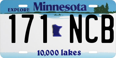 MN license plate 171NCB