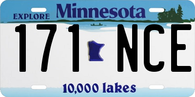 MN license plate 171NCE